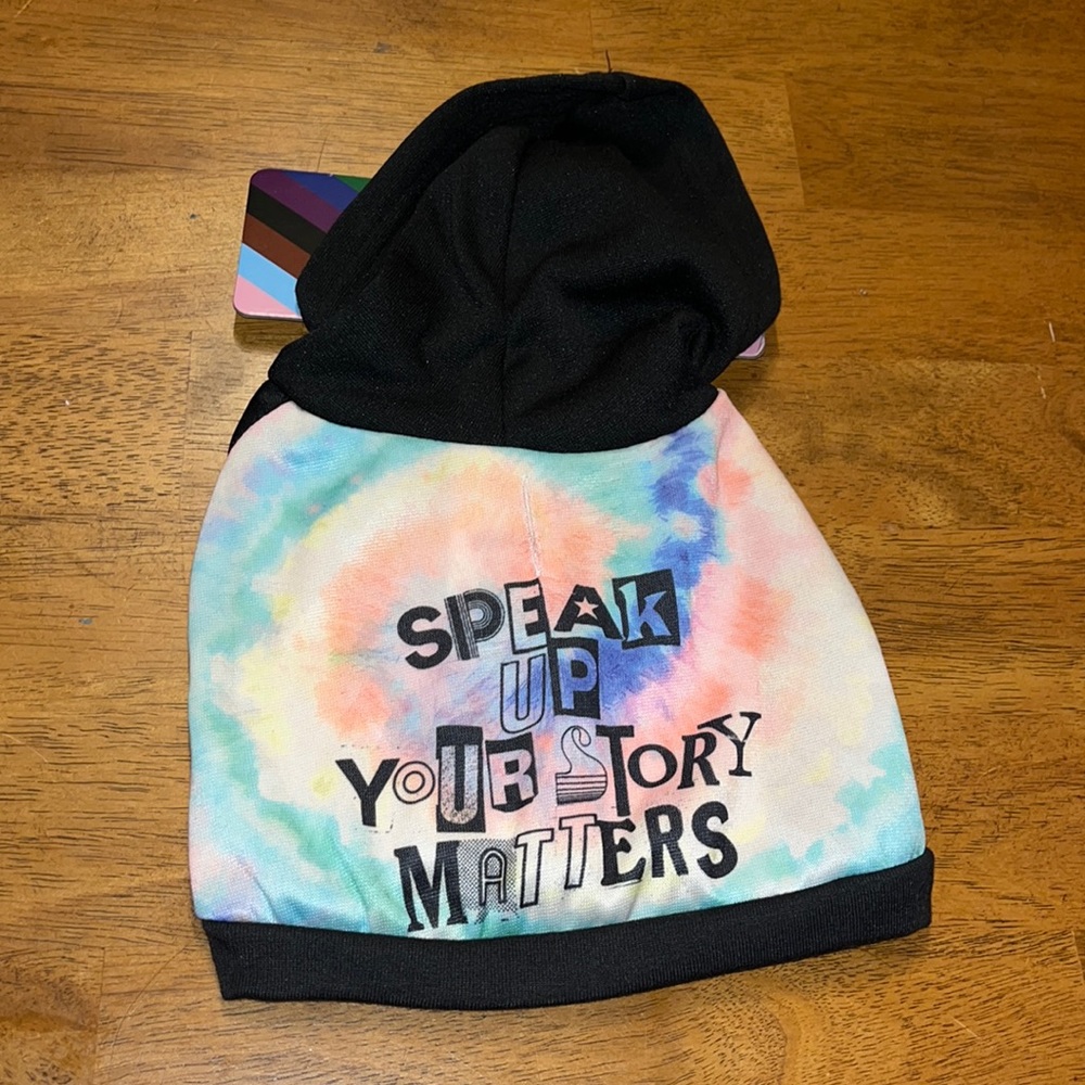 New PRIDE 🏳️‍🌈Pet apparel  Crop Hoodie size small Speak up your story Matters